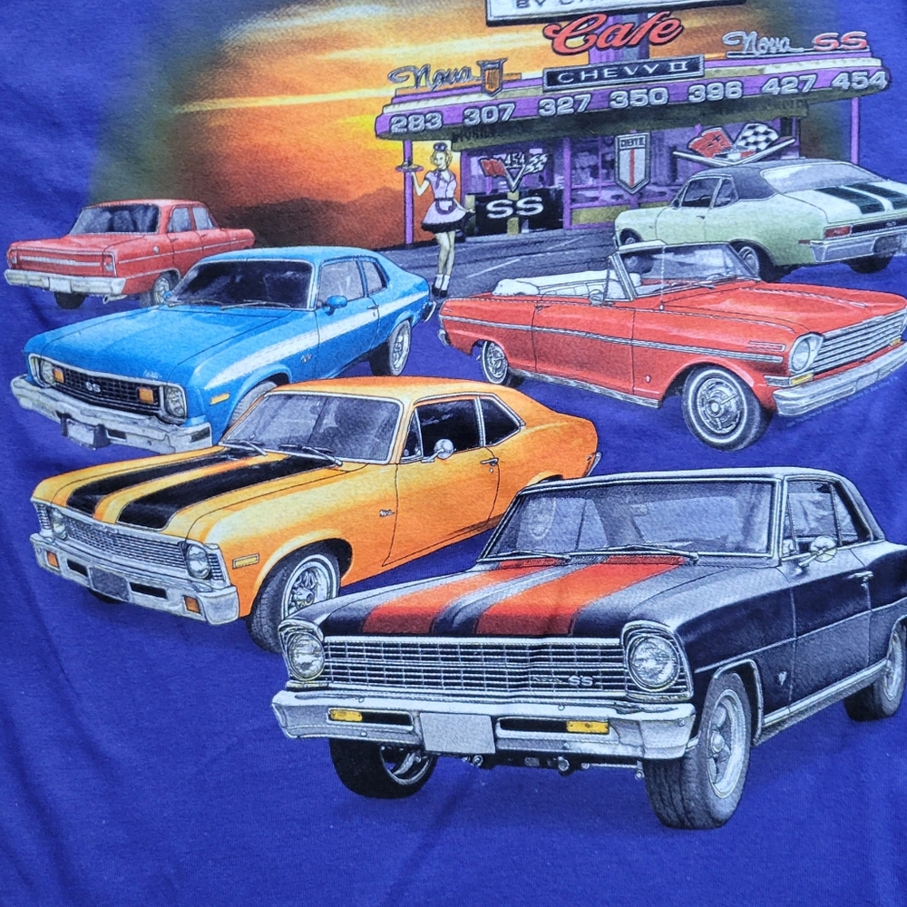 GM licensed Chevy Nova tee shirts.